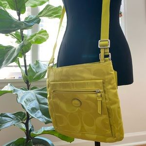 Coach Crossbody Chartreuse bag